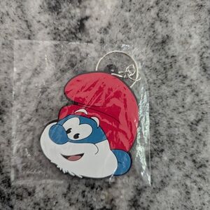Smurf Character Keychain with Red Hat